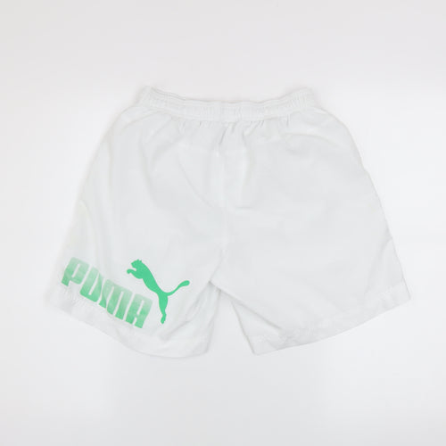 Puma Men's White Athletic Sports Shorts Size S Elastic Waist