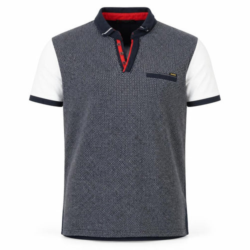 Club JU Paris Men's Blue Short Sleeve Polo Shirt Size M Slim Fit Cotton