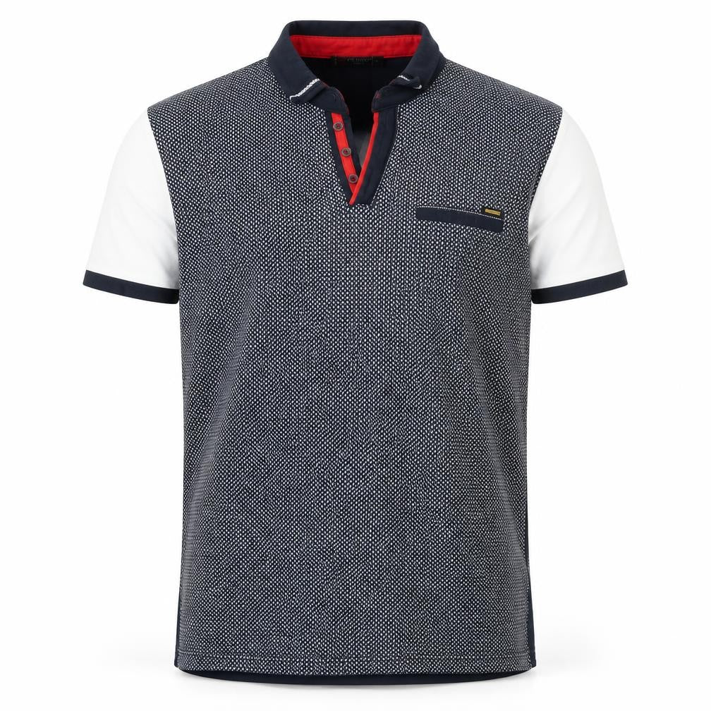 Club JU Paris Men's Blue Short Sleeve Polo Shirt Size M Slim Fit Cotton