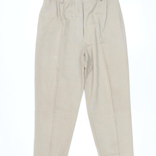 Sportleigh of London Womens Beige Size 16 Straight Leg Trousers