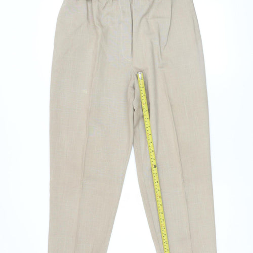 Sportleigh of London Womens Beige Size 16 Straight Leg Trousers