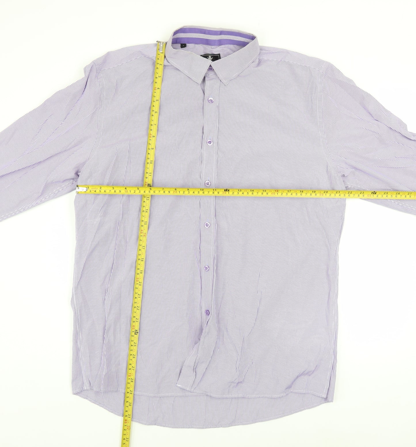 Daniel Rosso Men's Purple Striped Button-Up Shirt XL Classic Fit