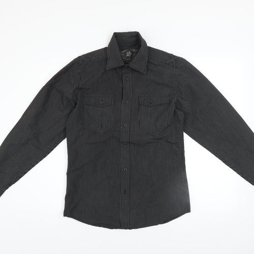 Cedarwood State Men's Black Striped Long Sleeve Button-Up Shirt Size S