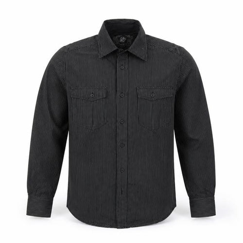 Cedarwood State Men's Black Striped Long Sleeve Button-Up Shirt Size S