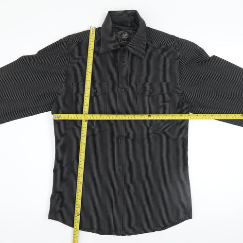 Cedarwood State Men's Black Striped Long Sleeve Button-Up Shirt Size S