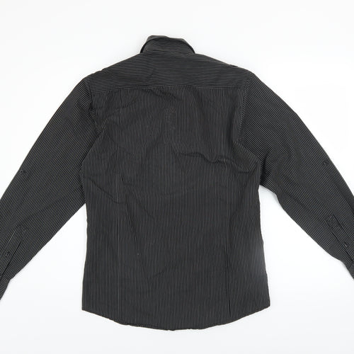 Cedarwood State Men's Black Striped Long Sleeve Button-Up Shirt Size S