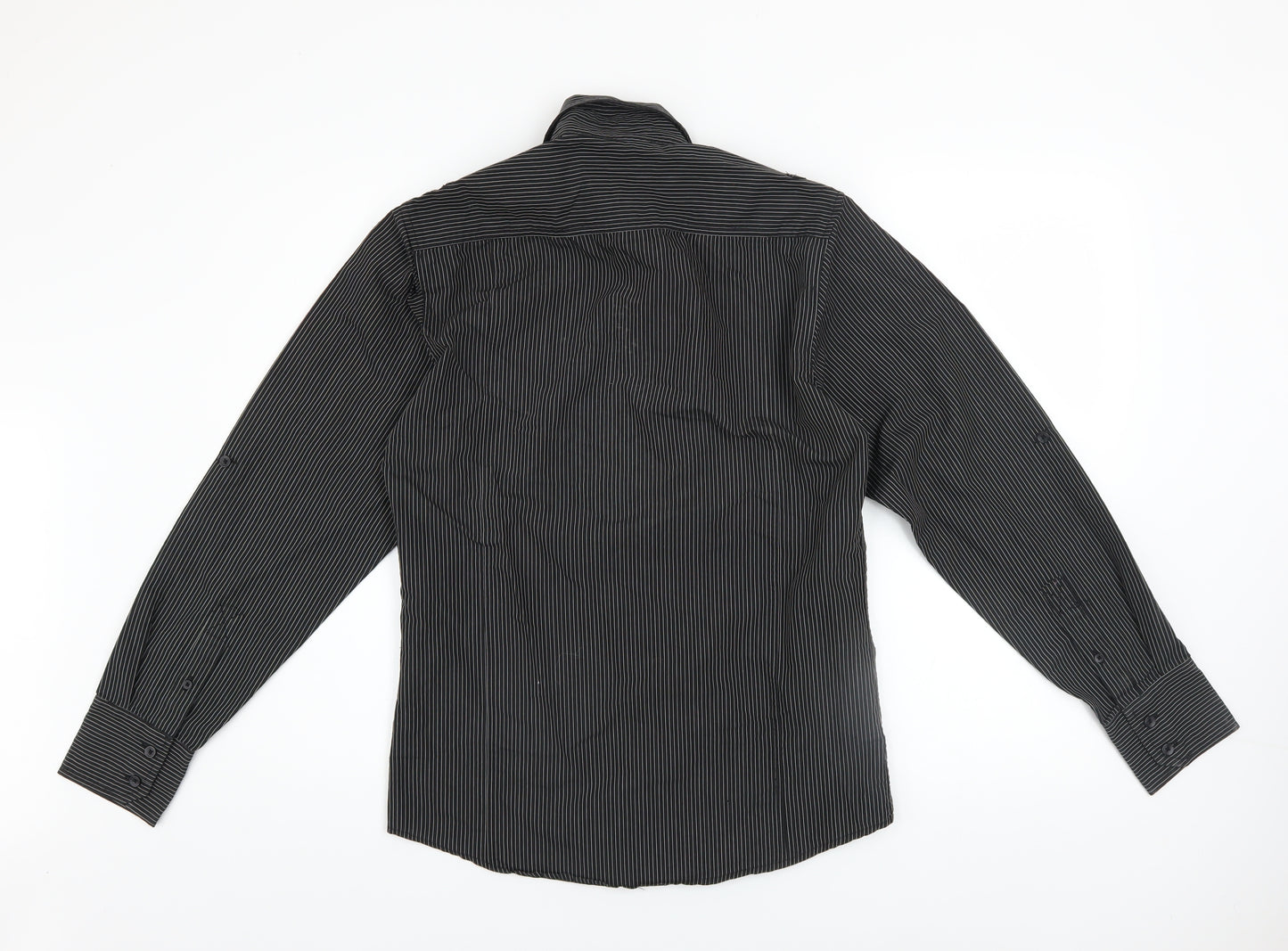 Cedarwood State Men's Black Striped Long Sleeve Button-Up Shirt Size S
