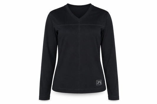 Gymshark Womens Black Long Sleeve V-Neck Slim Fit Activewear Top Size S
