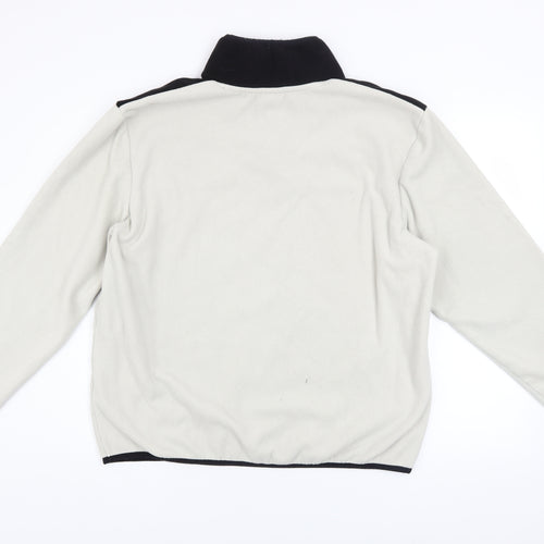 Jack & Jones Men's Beige Black Fleece 1/4 Zip Sweatshirt XL