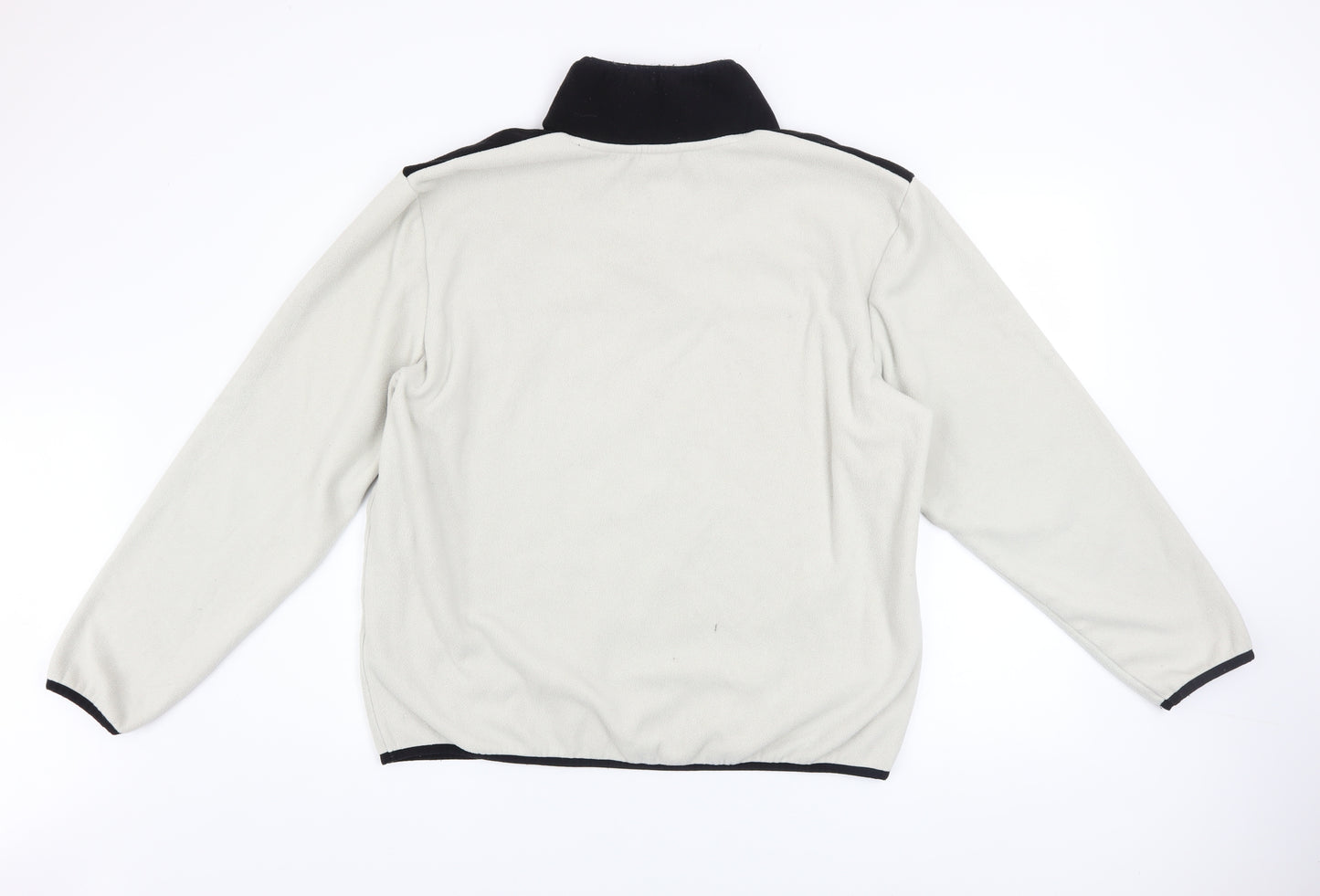Jack & Jones Men's Beige Black Fleece 1/4 Zip Sweatshirt XL