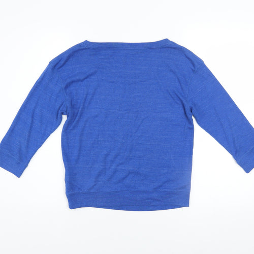 Nike Womens Blue XS Pullover Sweatshirt Crew Neck Lightweight Sportswear