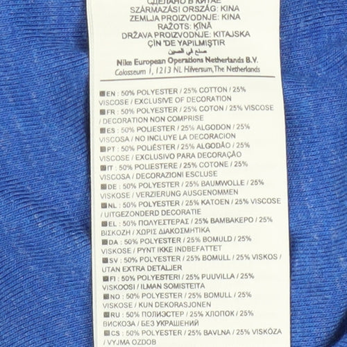 Nike Womens Blue XS Pullover Sweatshirt Crew Neck Lightweight Sportswear