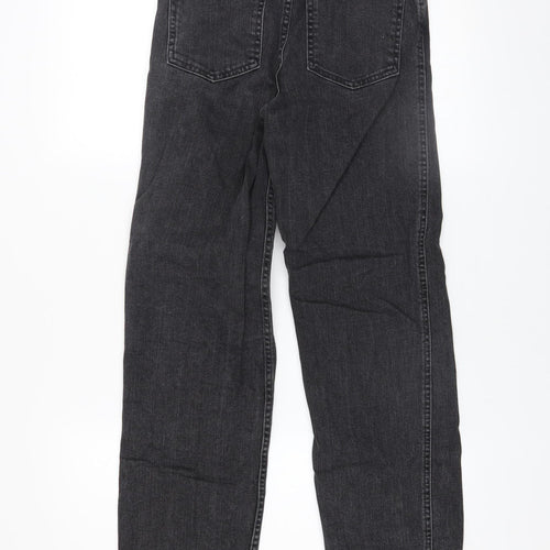 ASOS Womens Black Straight Jeans Size 8 Regular Fit 26W 34L Stretch Denim