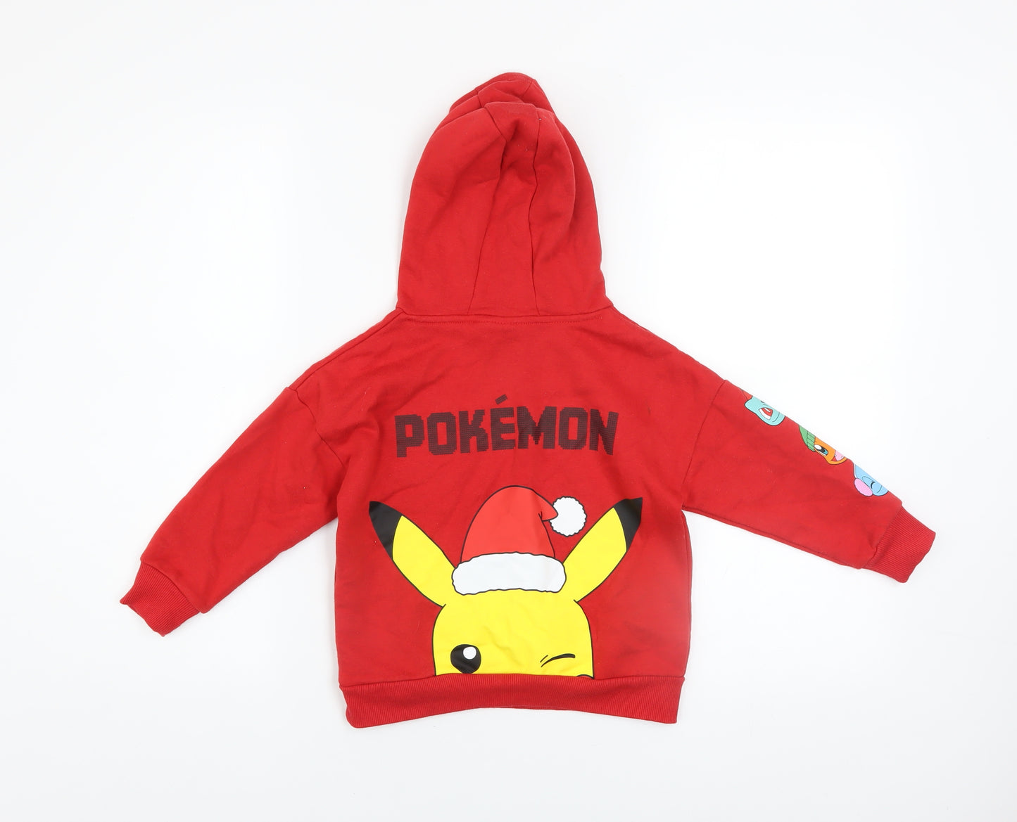 Pokémon Boys Red Pikachu Christmas Hoodie 3-4 Years Pullover Graphic Sweatshirt