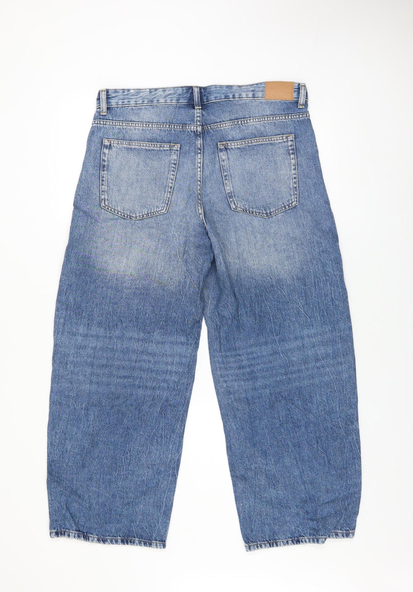 Pull & Bear Men's Blue Straight Denim Jeans 30in Waist Regular Fit