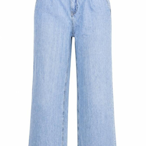 MNG Women's Blue Wide-Leg Relaxed Fit Denim Jeans Size 6