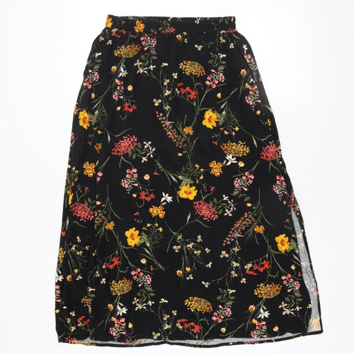 Vero Moda Women’s Black Floral A-Line Knee Length Skirt Size S