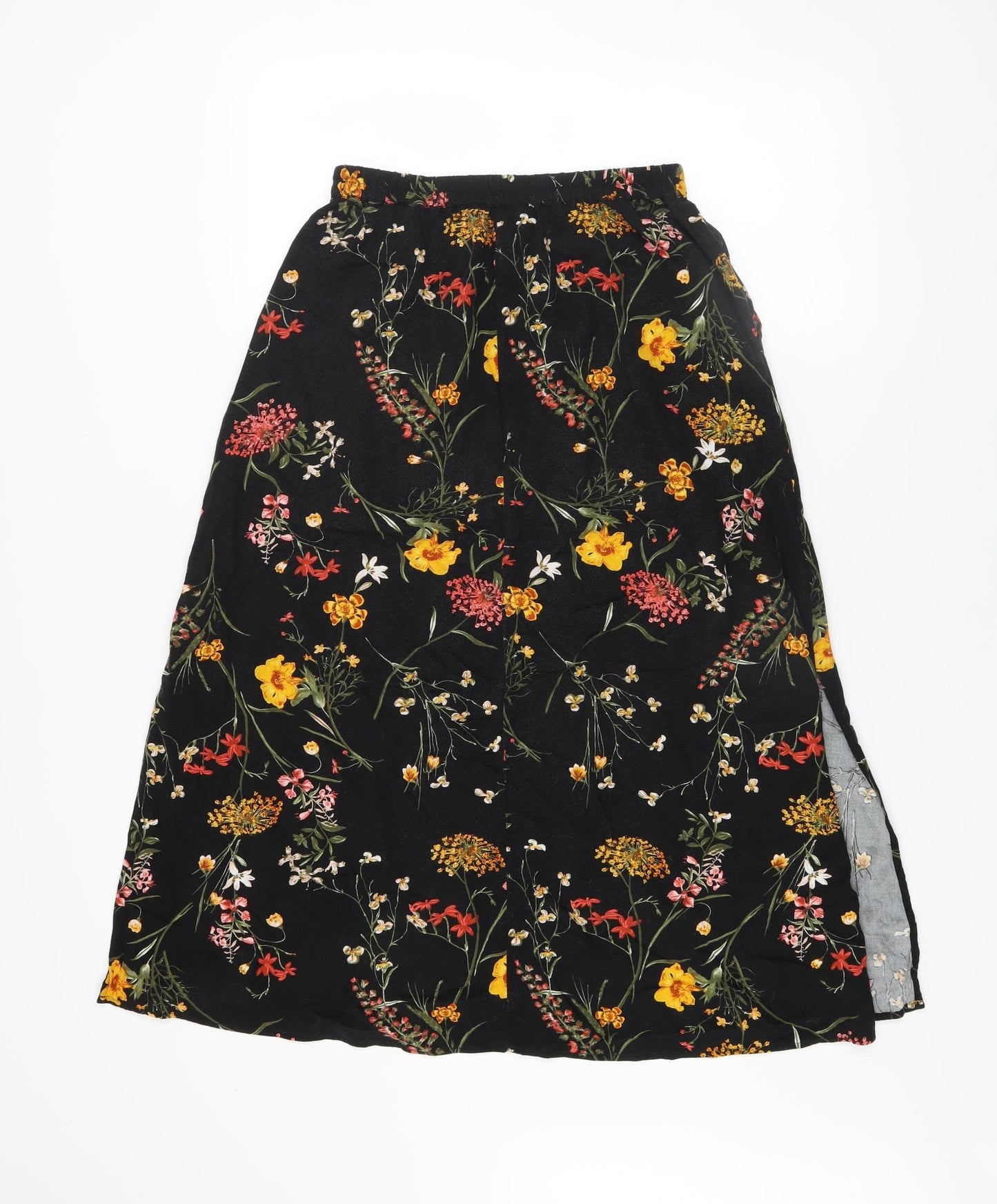 Vero Moda Women’s Black Floral A-Line Knee Length Skirt Size S
