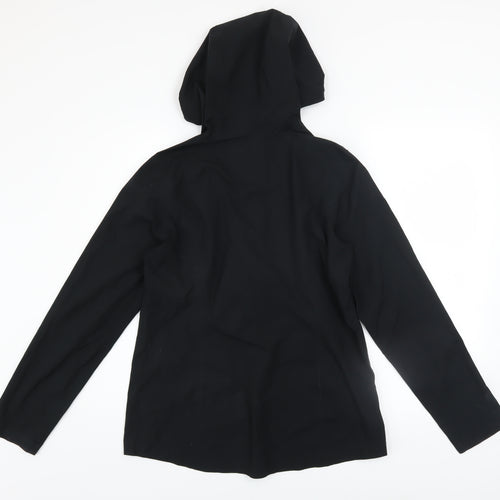 32 Degrees Women Black Water Resistant Hooded Rain Jacket Size S