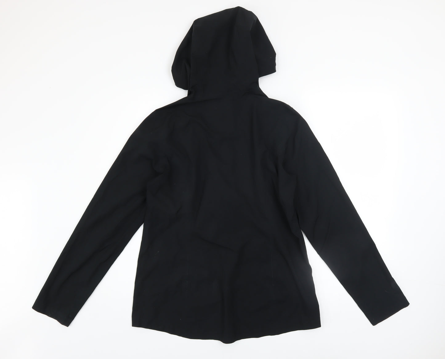32 Degrees Women Black Water Resistant Hooded Rain Jacket Size S
