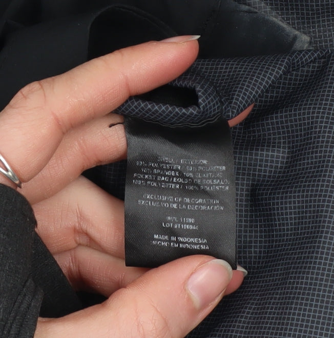 32 Degrees Women Black Water Resistant Hooded Rain Jacket Size S