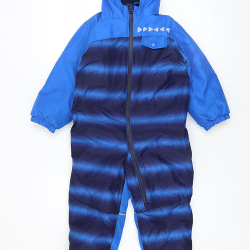Lupilu Boys Blue Hooded Waterproof Insulated Snowsuit 3-4 Years