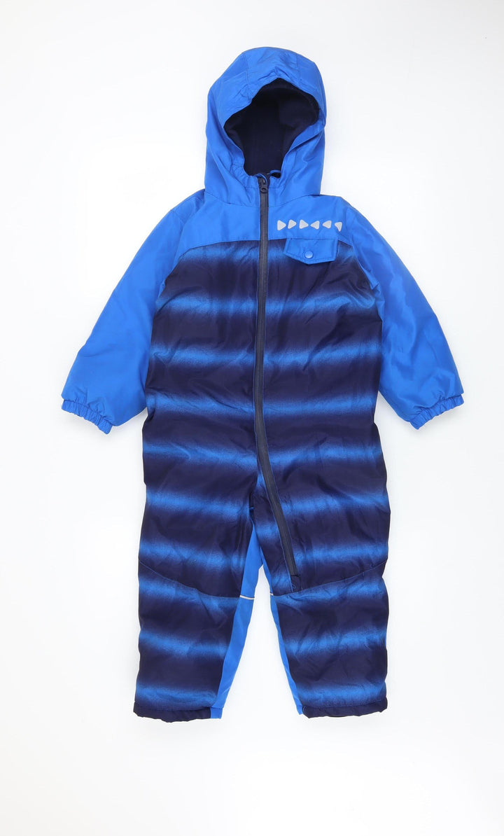 Lupilu Boys Blue Hooded Waterproof Insulated Snowsuit 3-4 Years