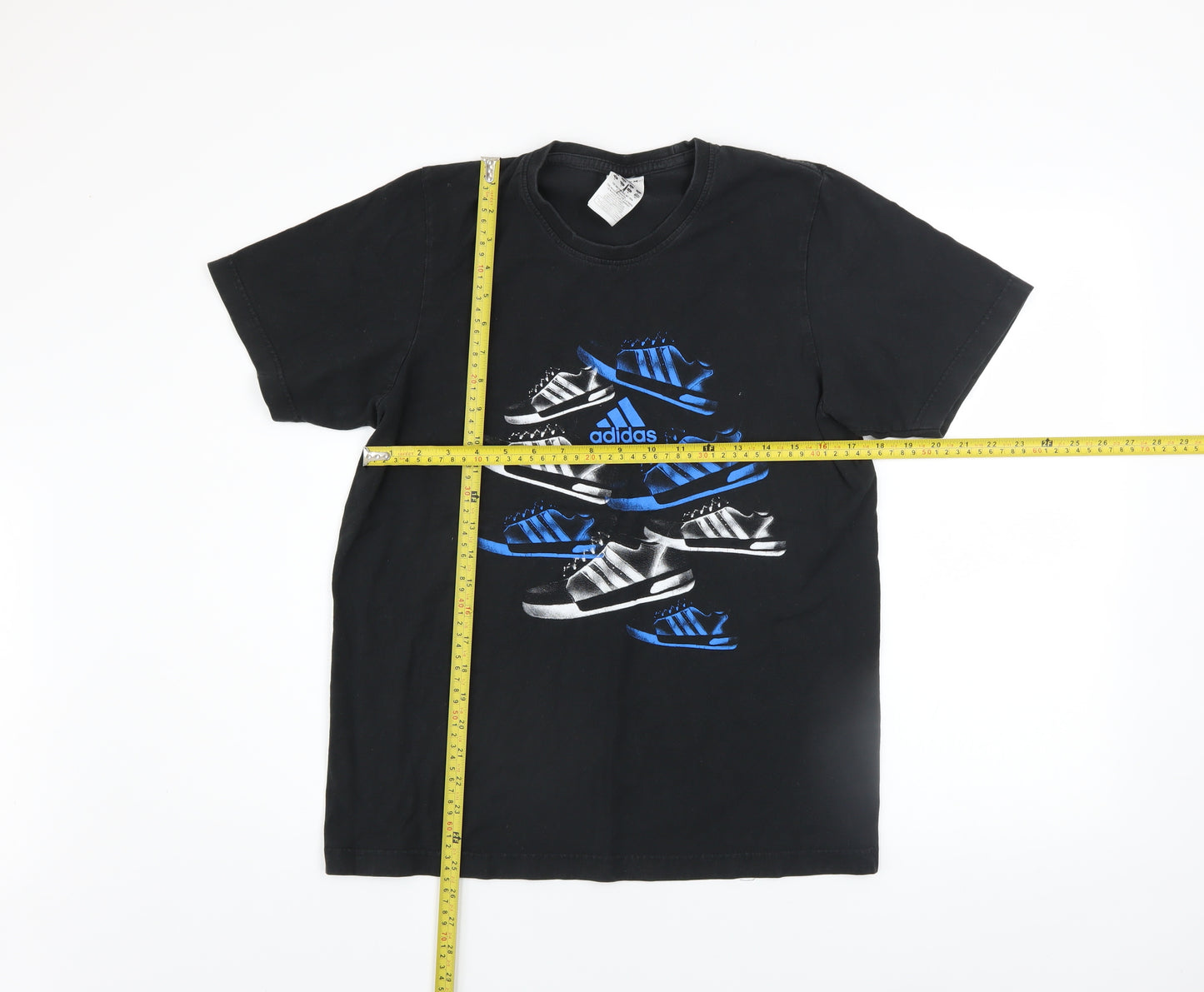 Adidas Men's Black Graphic Print Short Sleeve T-Shirt Size S