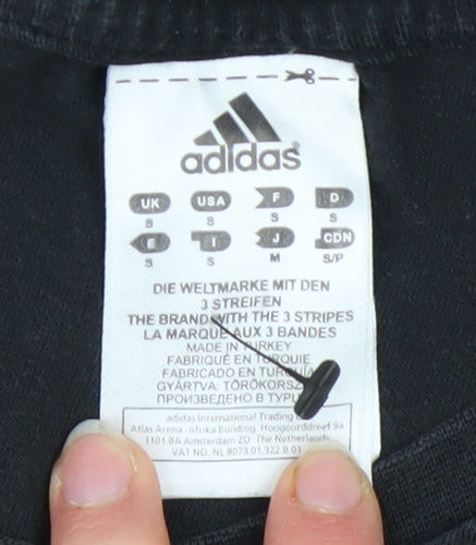 Adidas Men's Black Graphic Print Short Sleeve T-Shirt Size S