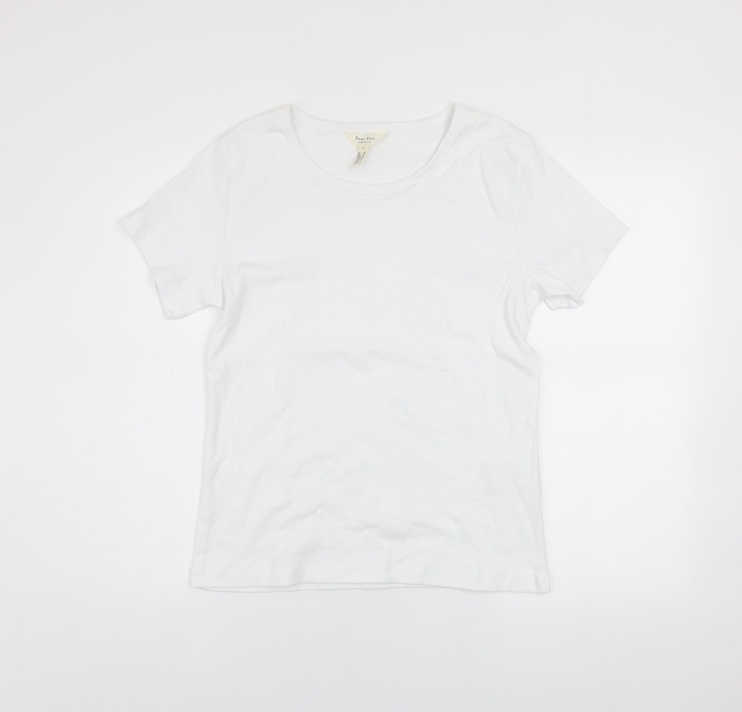 Part Two Women’s White Cotton Elastane Basic T-Shirt XL