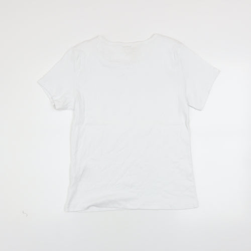Part Two Women’s White Cotton Elastane Basic T-Shirt XL