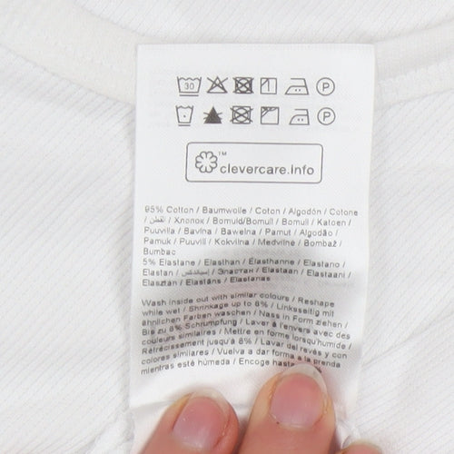 Part Two Women’s White Cotton Elastane Basic T-Shirt XL