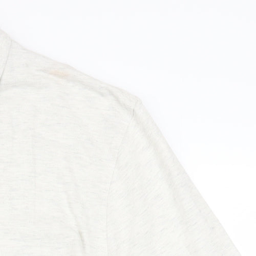 Marks and Spencer Mens White XL Long Sleeve Cotton Polo Shirt