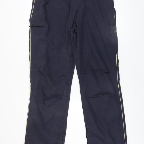 Nutshell Men’s Blue Cargo Trousers 30W 32L Polyester Cotton