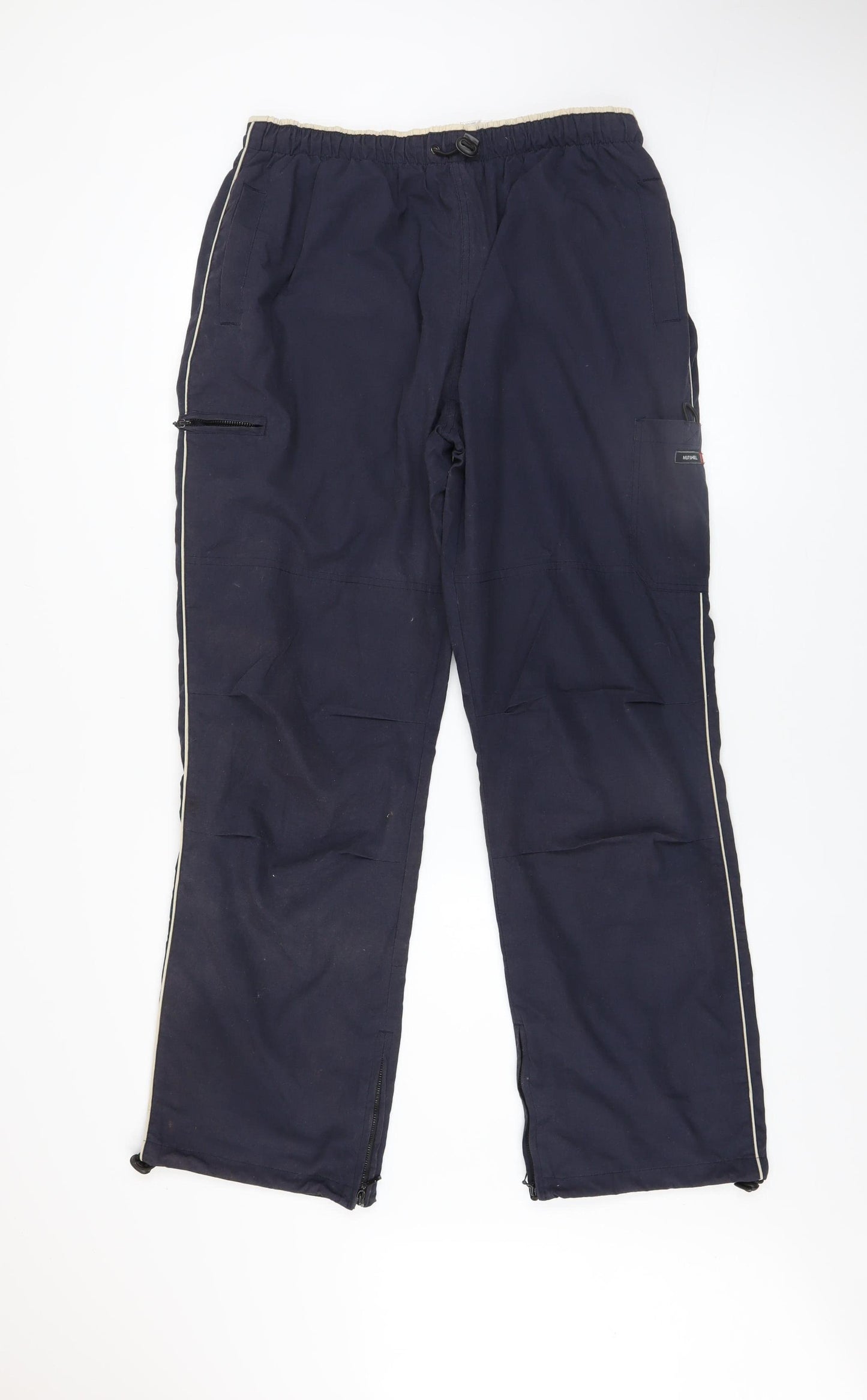 Nutshell Men’s Blue Cargo Trousers 30W 32L Polyester Cotton