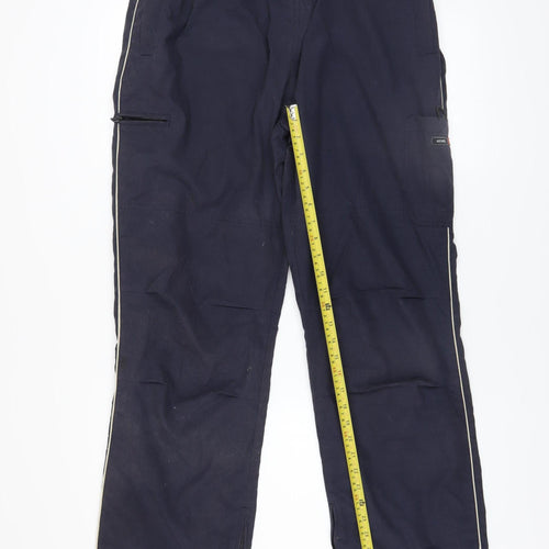 Nutshell Men’s Blue Cargo Trousers 30W 32L Polyester Cotton