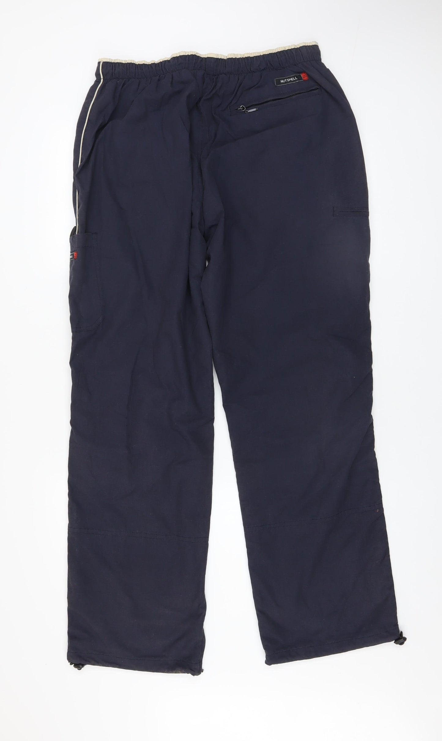 Nutshell Men’s Blue Cargo Trousers 30W 32L Polyester Cotton