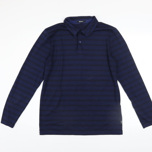 Rohan Men’s Blue Striped Long Sleeve Collared Button-Up Shirt Size S