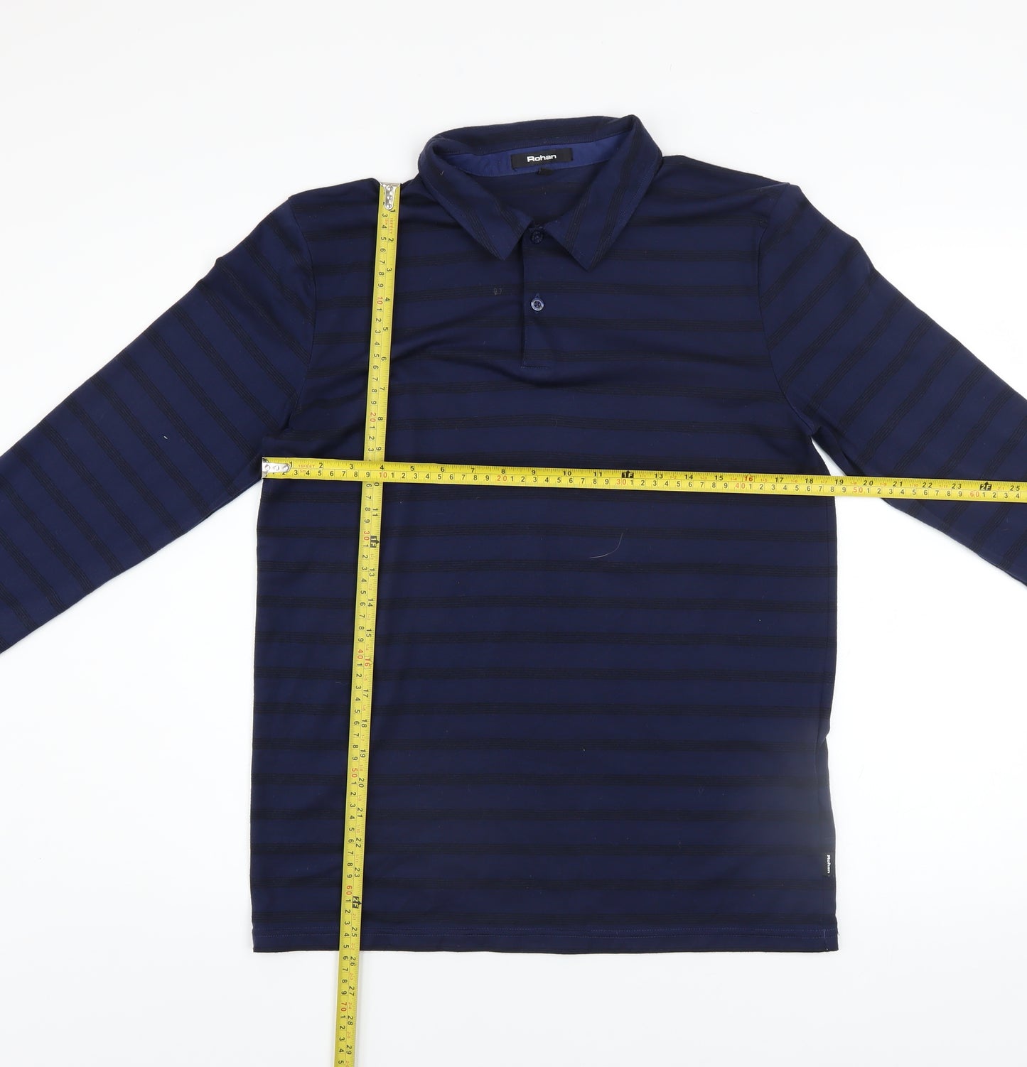 Rohan Men’s Blue Striped Long Sleeve Collared Button-Up Shirt Size S