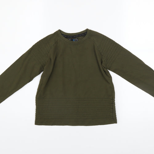 Firetrap Boys Green Long Sleeve Cotton T-Shirt 7-8 Years