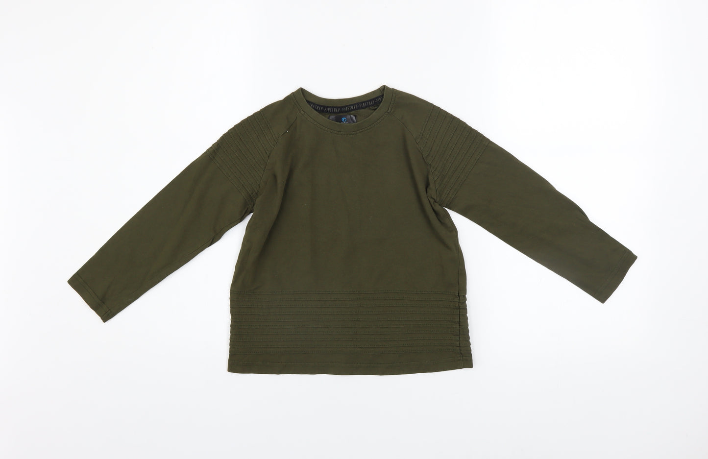 Firetrap Boys Green Long Sleeve Cotton T-Shirt 7-8 Years