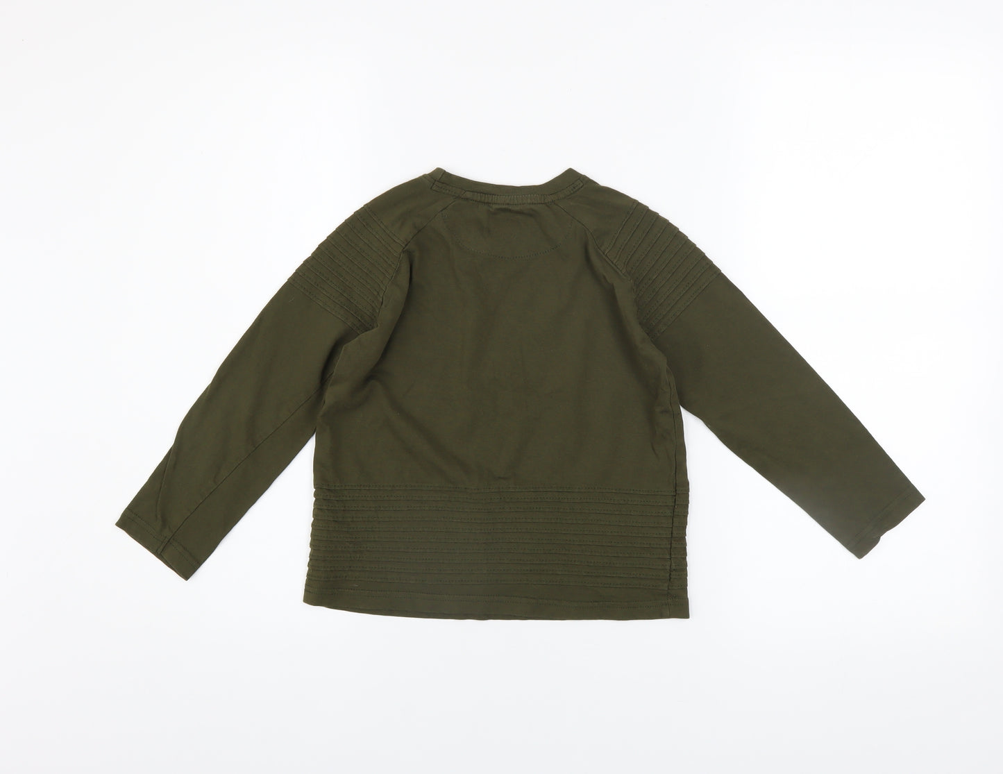 Firetrap Boys Green Long Sleeve Cotton T-Shirt 7-8 Years