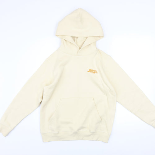 Jack & Jones Boys Beige Pullover Hoodie 12 Years Graphic Print Fleece