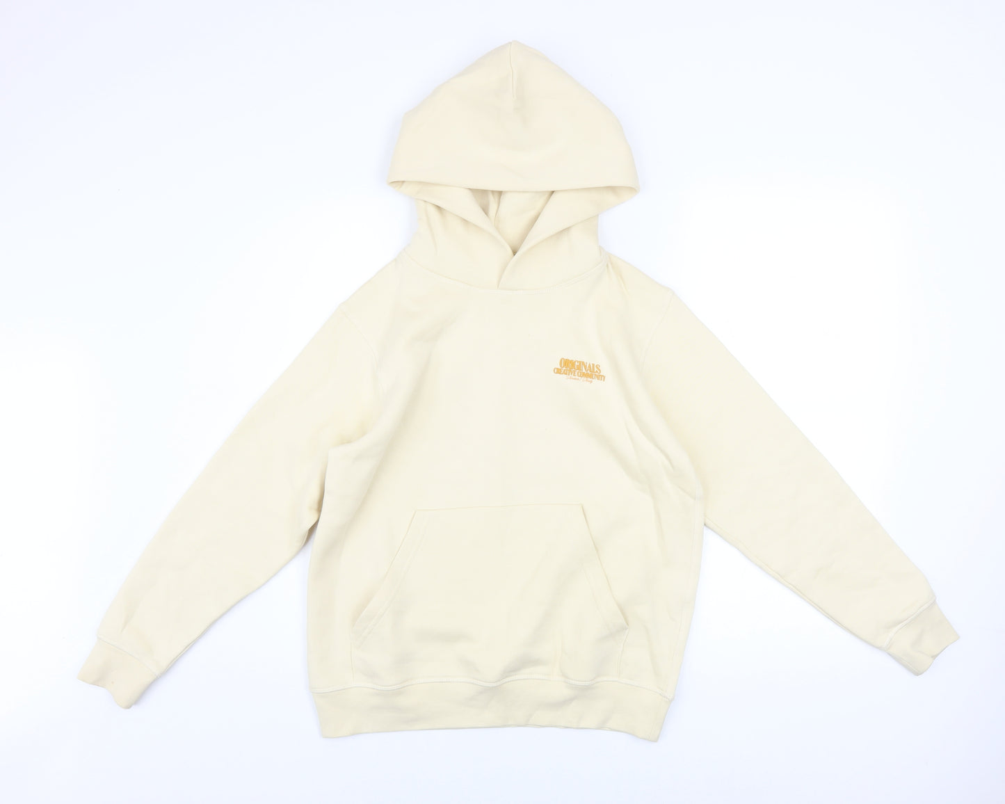 Jack & Jones Boys Beige Pullover Hoodie 12 Years Graphic Print Fleece