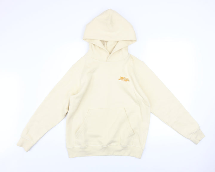 Jack & Jones Boys Beige Pullover Hoodie 12 Years Graphic Print Fleece
