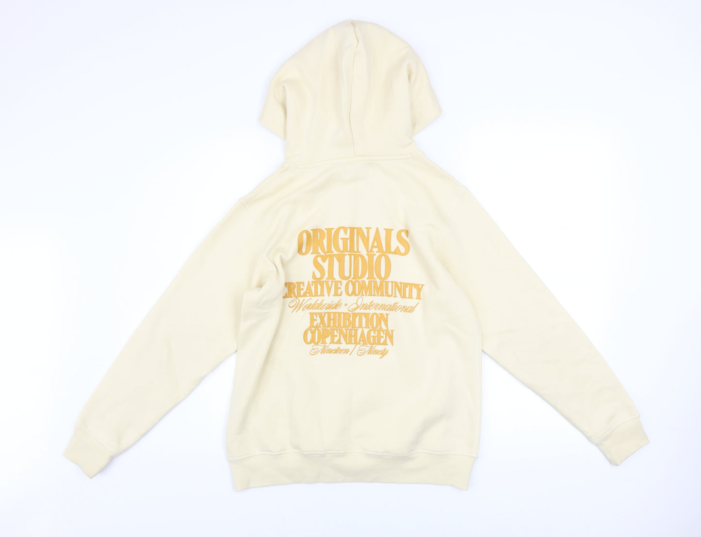 Jack & Jones Boys Beige Pullover Hoodie 12 Years Graphic Print Fleece