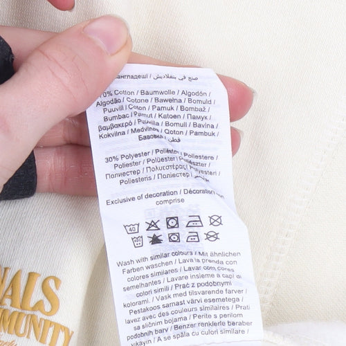Jack & Jones Boys Beige Pullover Hoodie 12 Years Graphic Print Fleece
