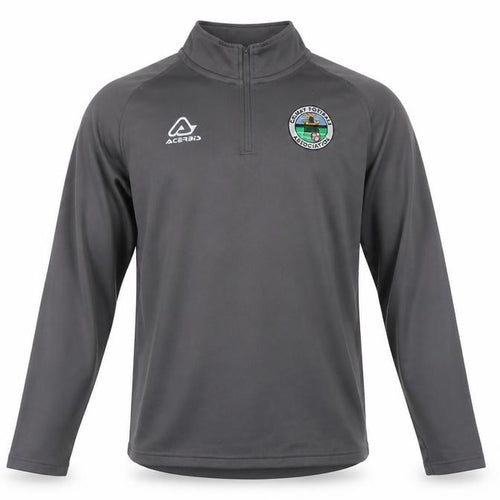 Acerbis Mens Grey 1/4 Zip Long Sleeve Football Sweatshirt Size S