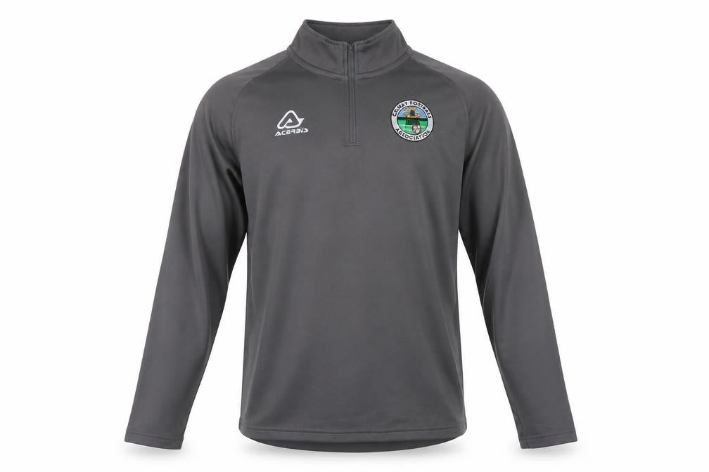 Acerbis Mens Grey 1/4 Zip Long Sleeve Football Sweatshirt Size S