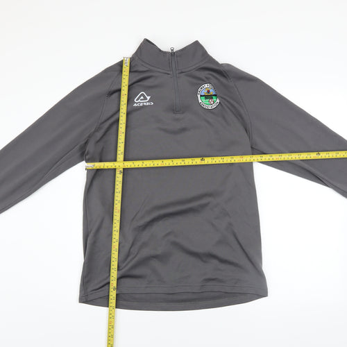 Acerbis Mens Grey 1/4 Zip Long Sleeve Football Sweatshirt Size S